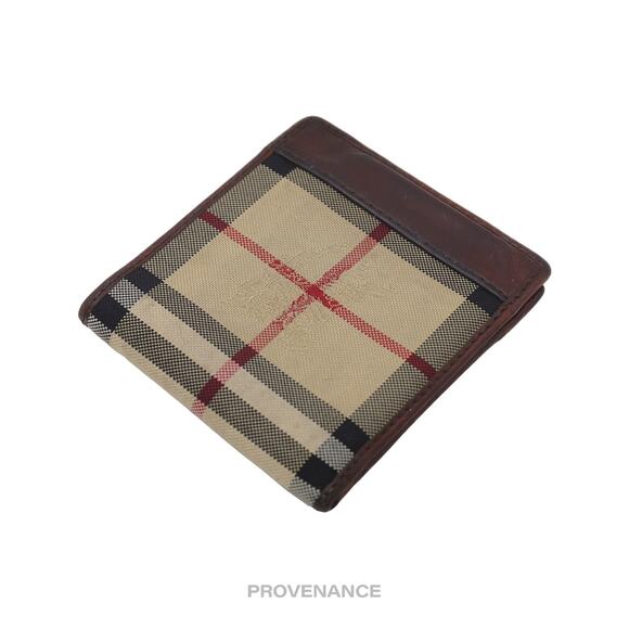 🔴 Burberry Nova Check Canvas Bifold Wallet - Brown - Picture 5 of 7